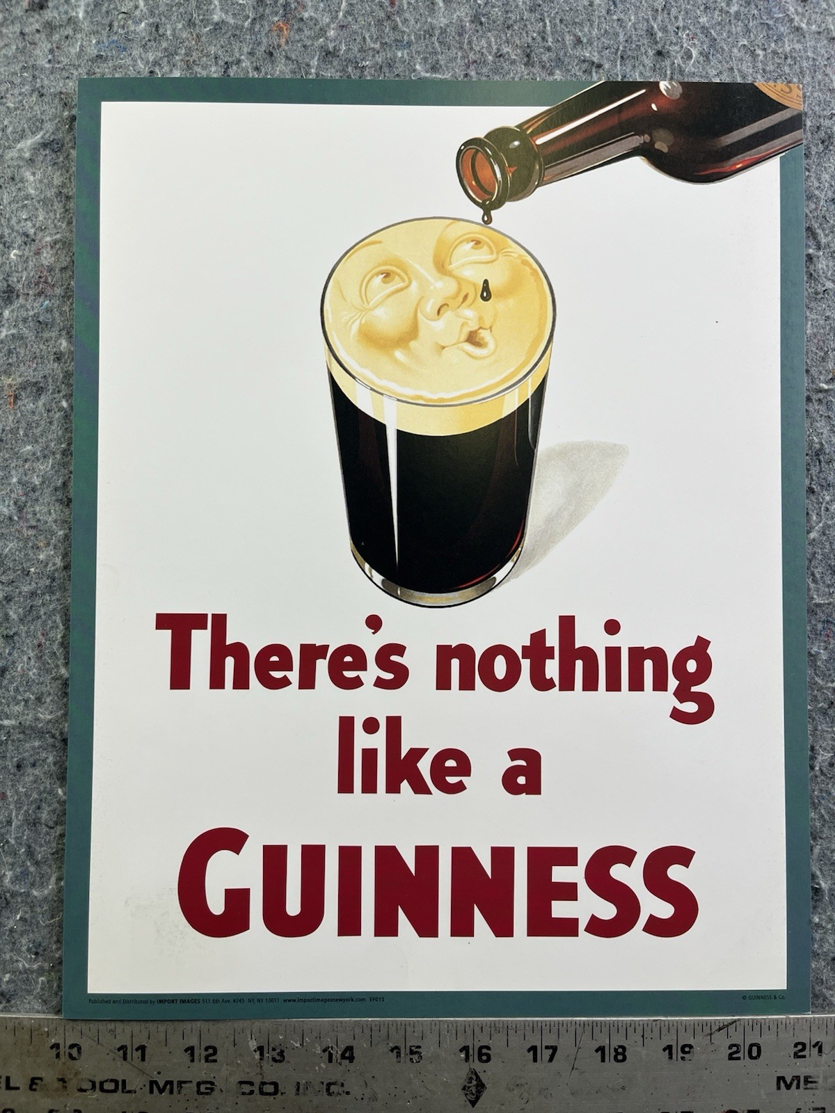 Guinness Theres Nothing Like A Beer Poster 11x14 Licensed Reprint Bar Pub Art