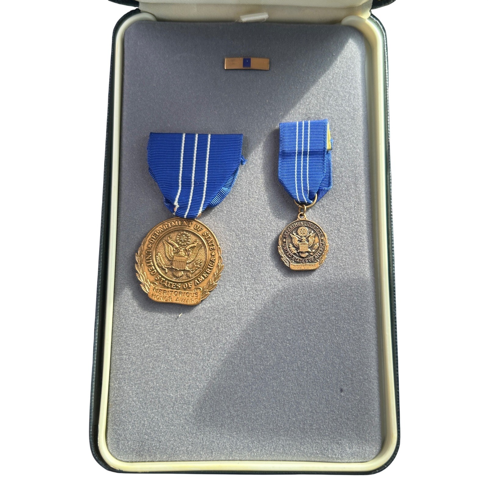 RARE Vtg USDepartment of State Meritorious Honor Award Medal Set Cased 90 Mexico