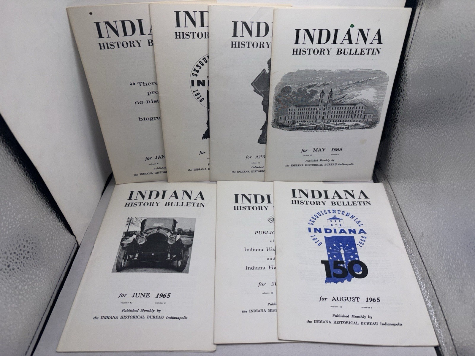 17 Vintage Issues of INDIANA HISTORY BULLETIN 1965-1966