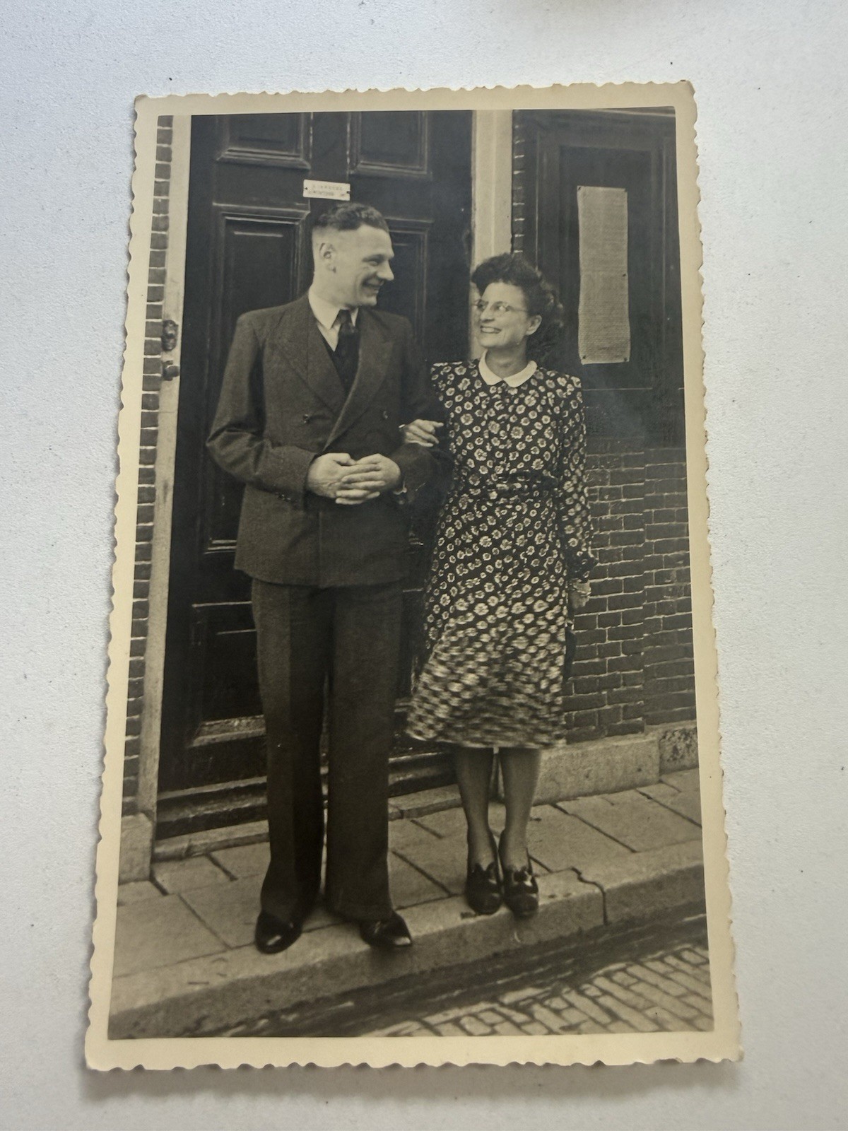 Vintage 1940s-50s Amsterdam Holland Couple Original Photo Foto Express RPPC