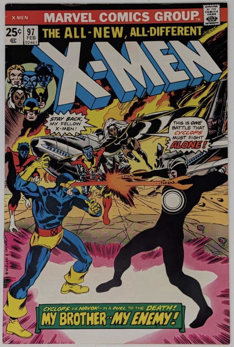 The X-Men #97 My Brother My Enemy Vintage Marvel Comics Group Book February 1976