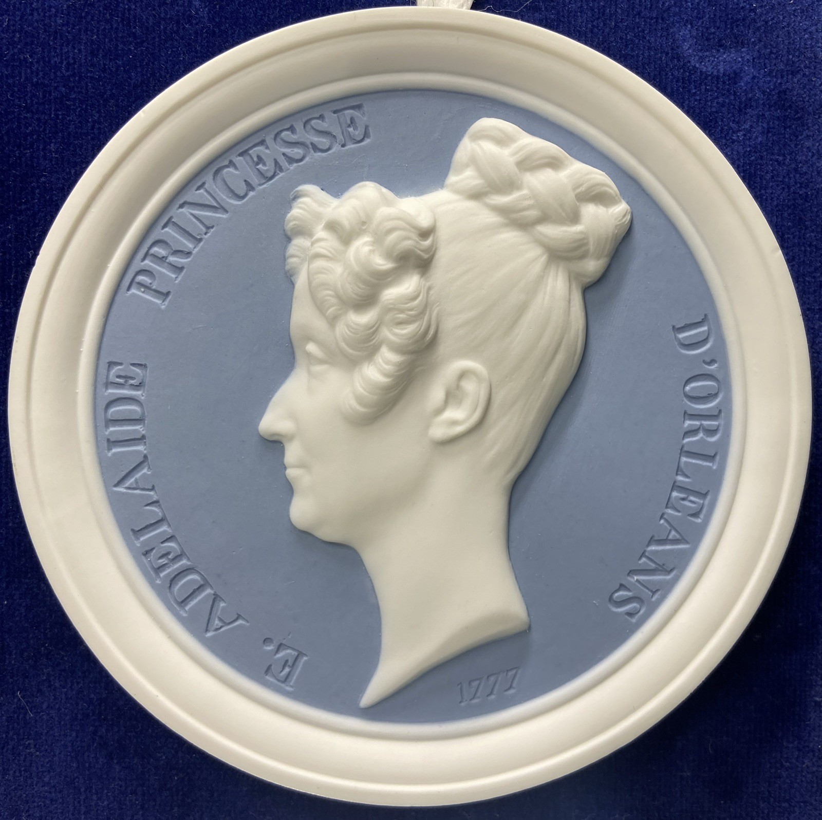 Rare Sèvres Biscuit Porcelain Medallion of Adélaïde d’Orléans 1777 Rijksmuseum