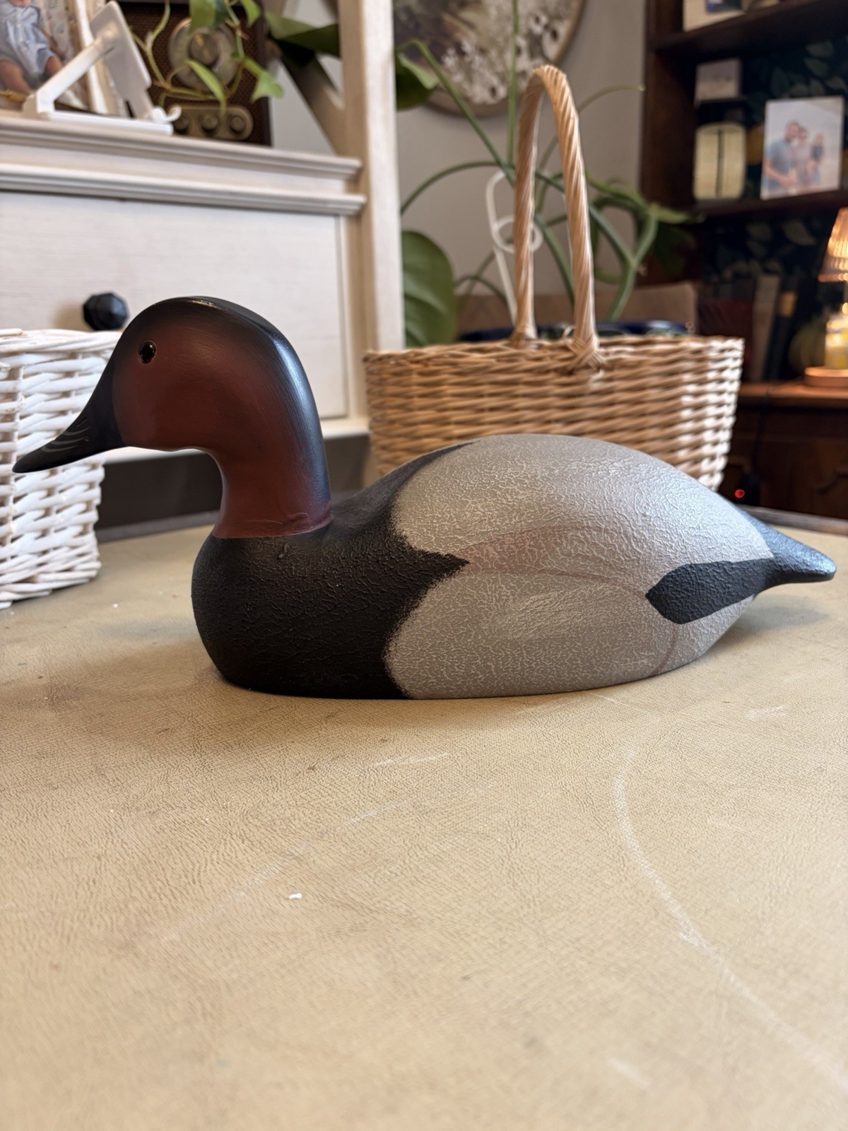 Vintage Boyds Collection Canvasback Drake Duck Decoy Wood Hand Painted 1980-85..