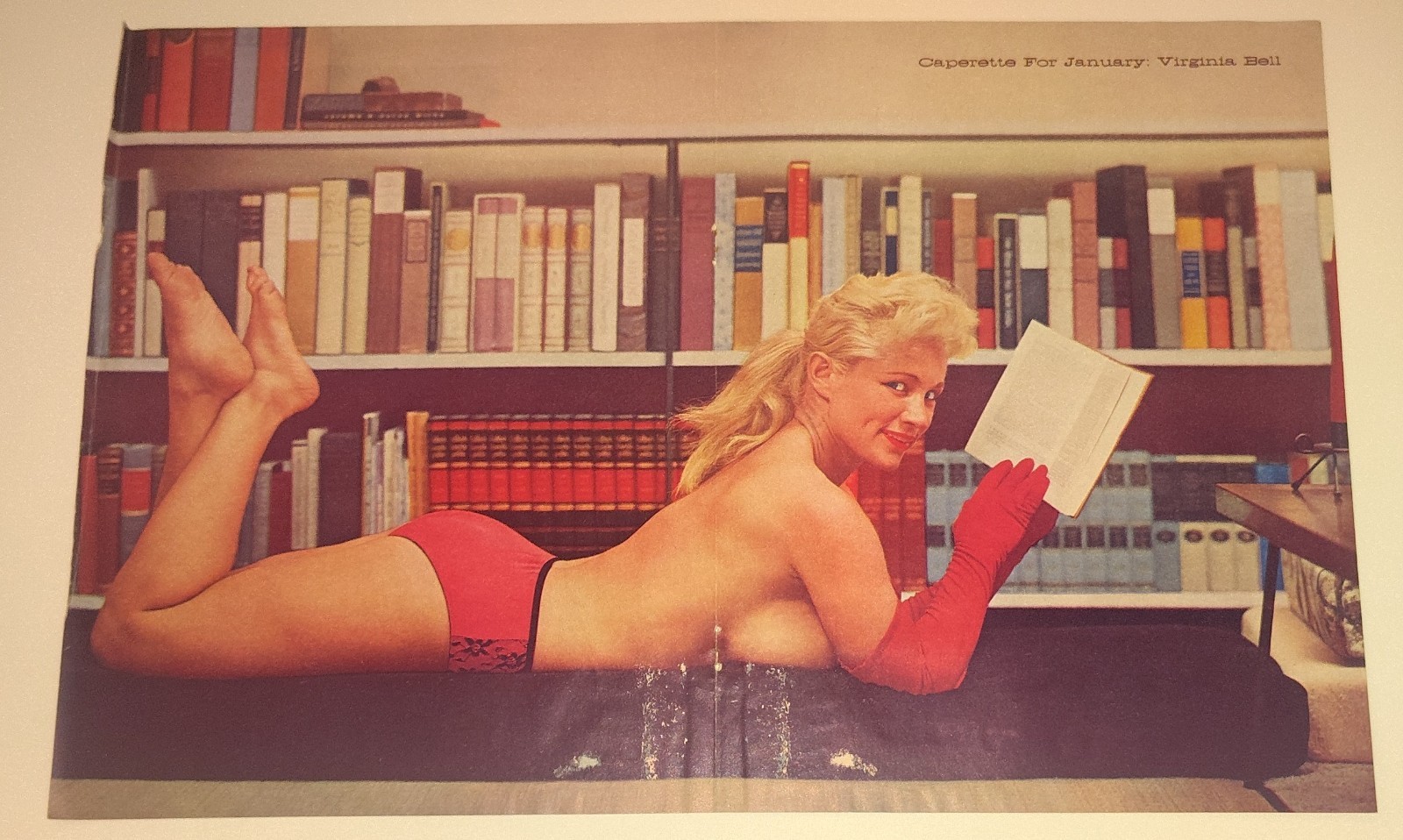 Vintage 1960s Virginia Bell Pinup Photo Jack Cole Art Caper Magazine Layout Set