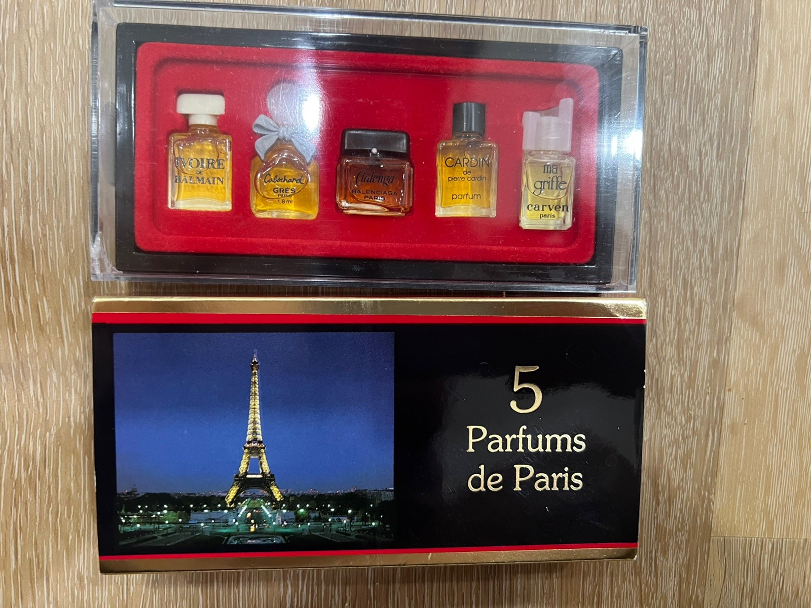 Vintage Set 5 Miniature Perfumes Les Meilleurs Parfums de Paris Original Box