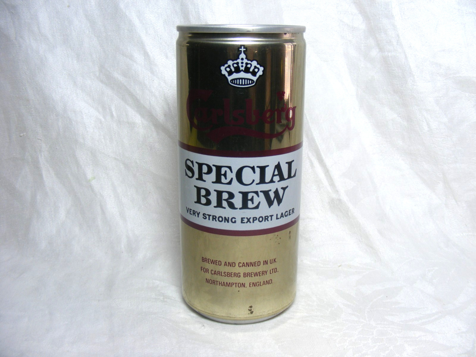 Vintage Steel Beer Can Carlsberg Special Brew Export Lager Beer 16oz Missing Tab