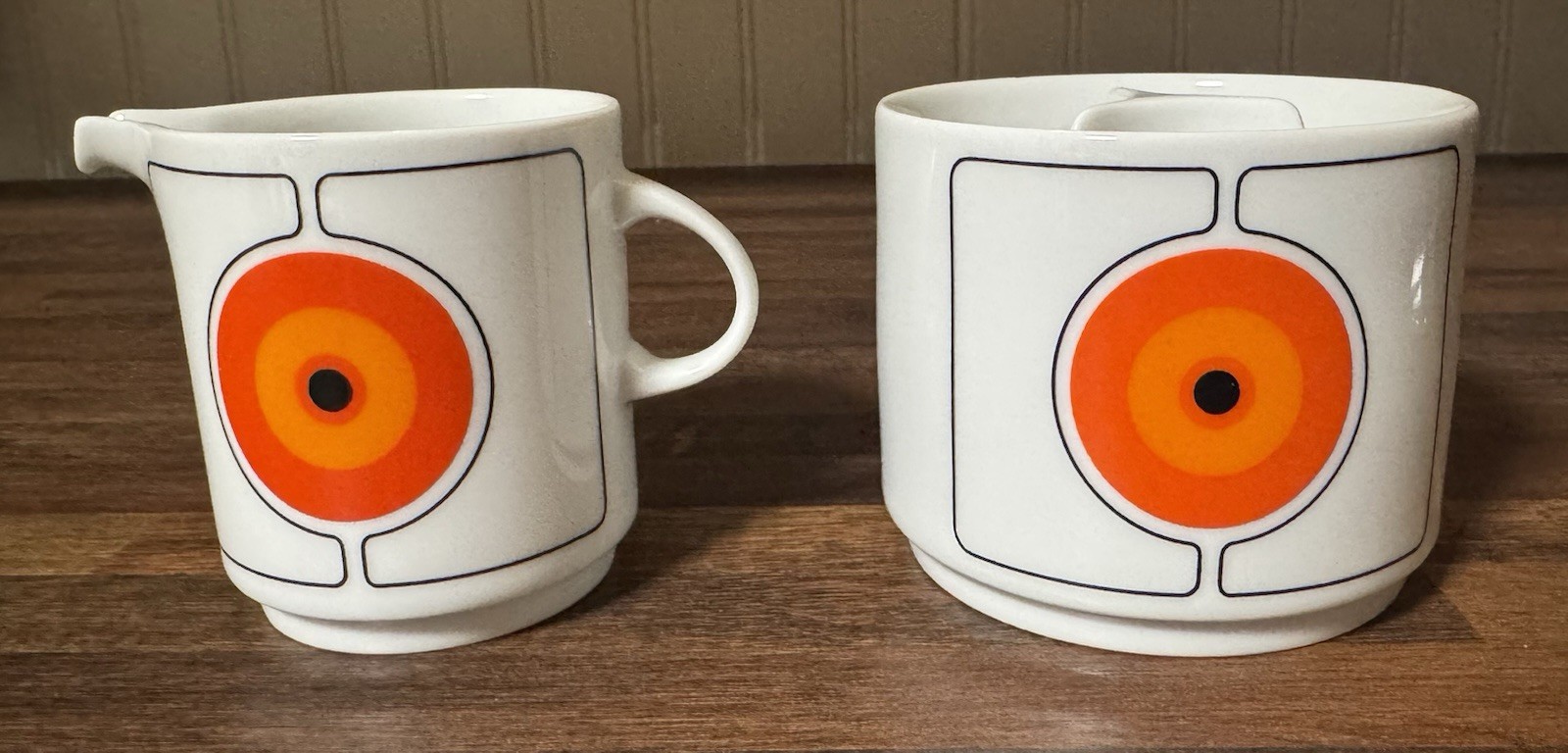 Vintage Eclipse By Thomas Rosenthal Sun Creamer & Sugar Bowl Set Germany