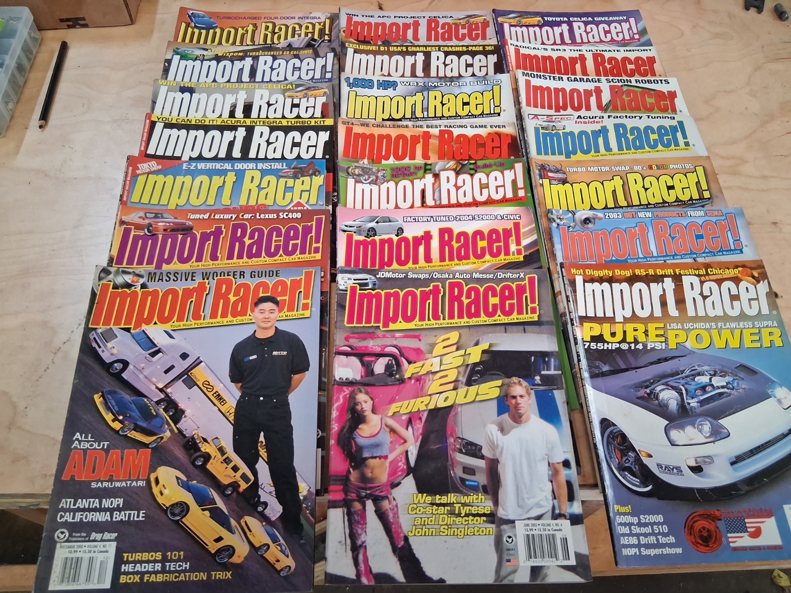 Import Racer Car Magazine Lot 33 Issues  Mixed Collectible Magazines