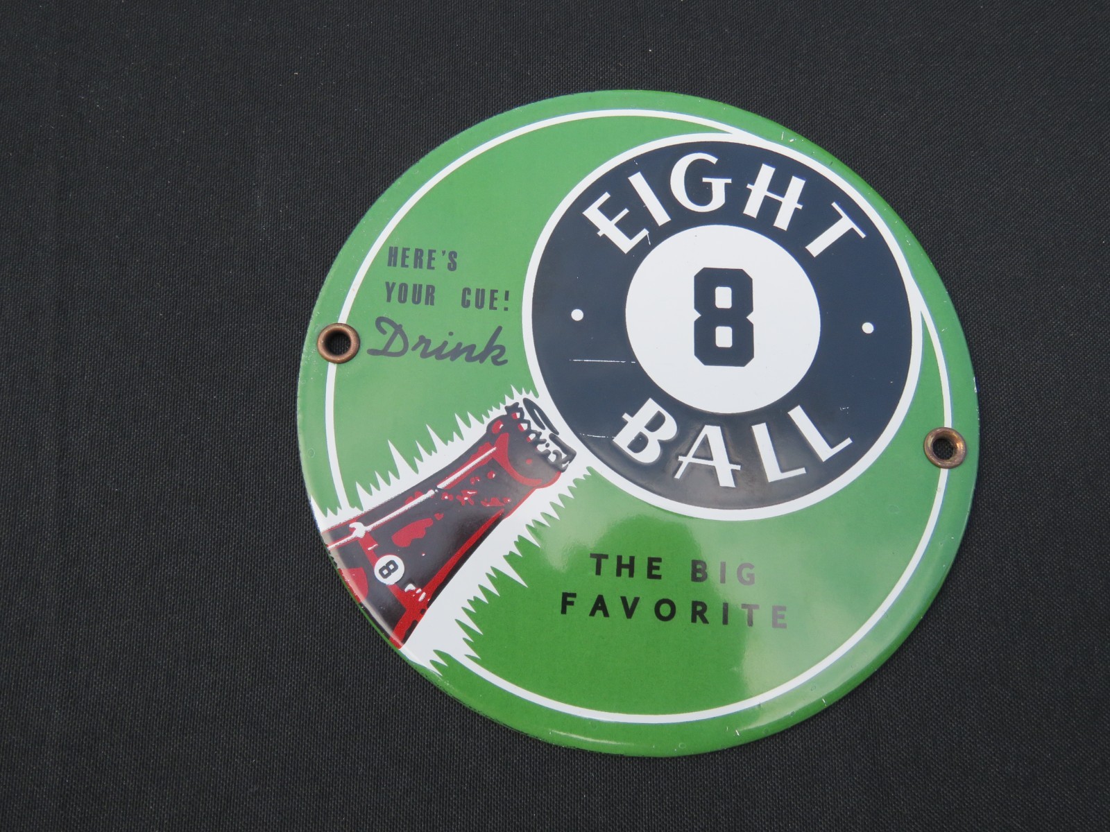 Drink 8 Eight Ball Soda - The Big Favorite NEW METAL SIGN
