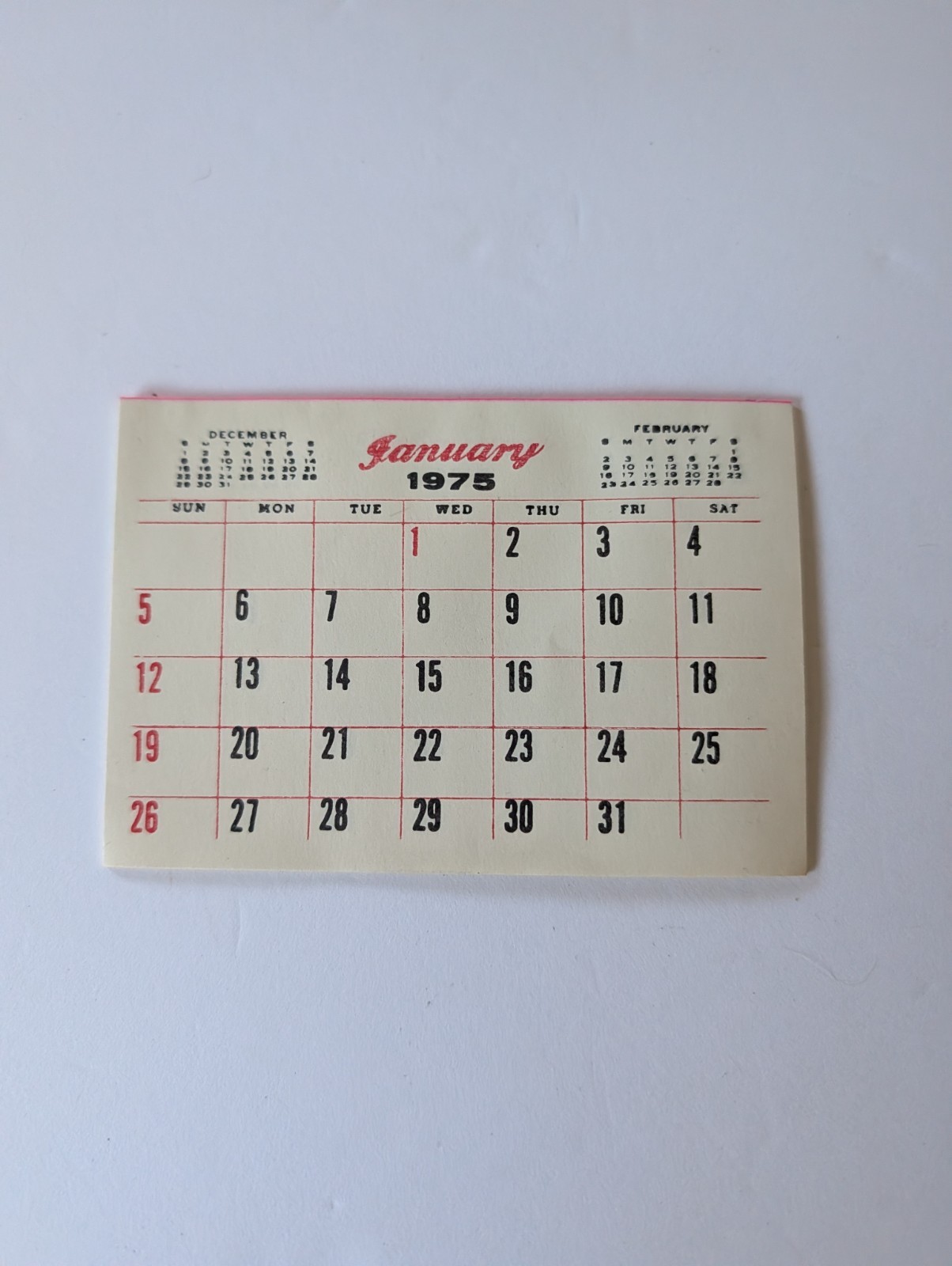 Vintage 1975 Calendar Rare UNBRANDED 4