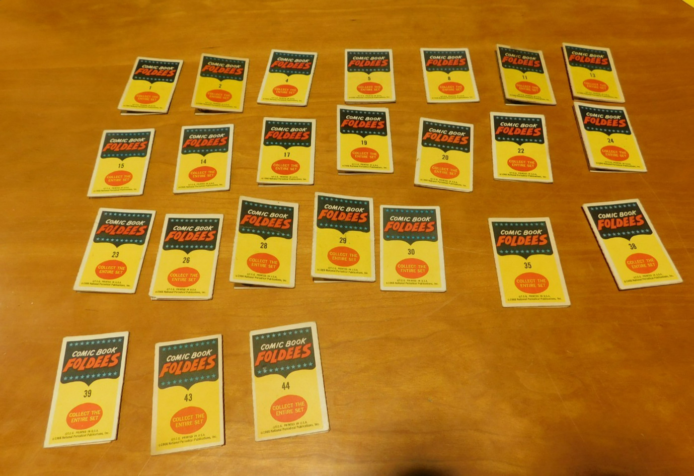 1966 Topps Comic Book Foldees Vintage Lot Of 22 DC Superheroes