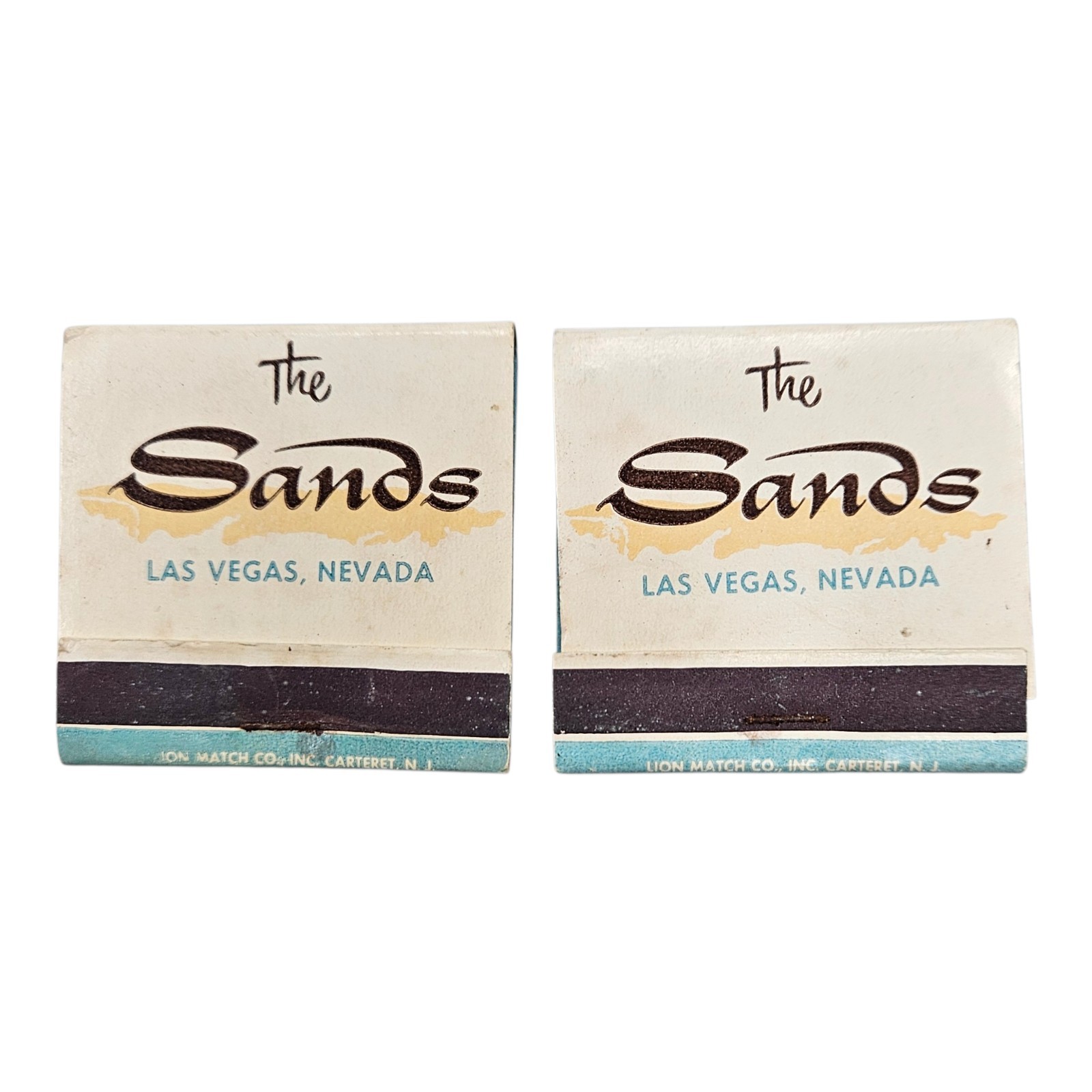 Vintage The Sands Las Vegas Matchbooks Lot of 2 NOS Unused Blue Interior