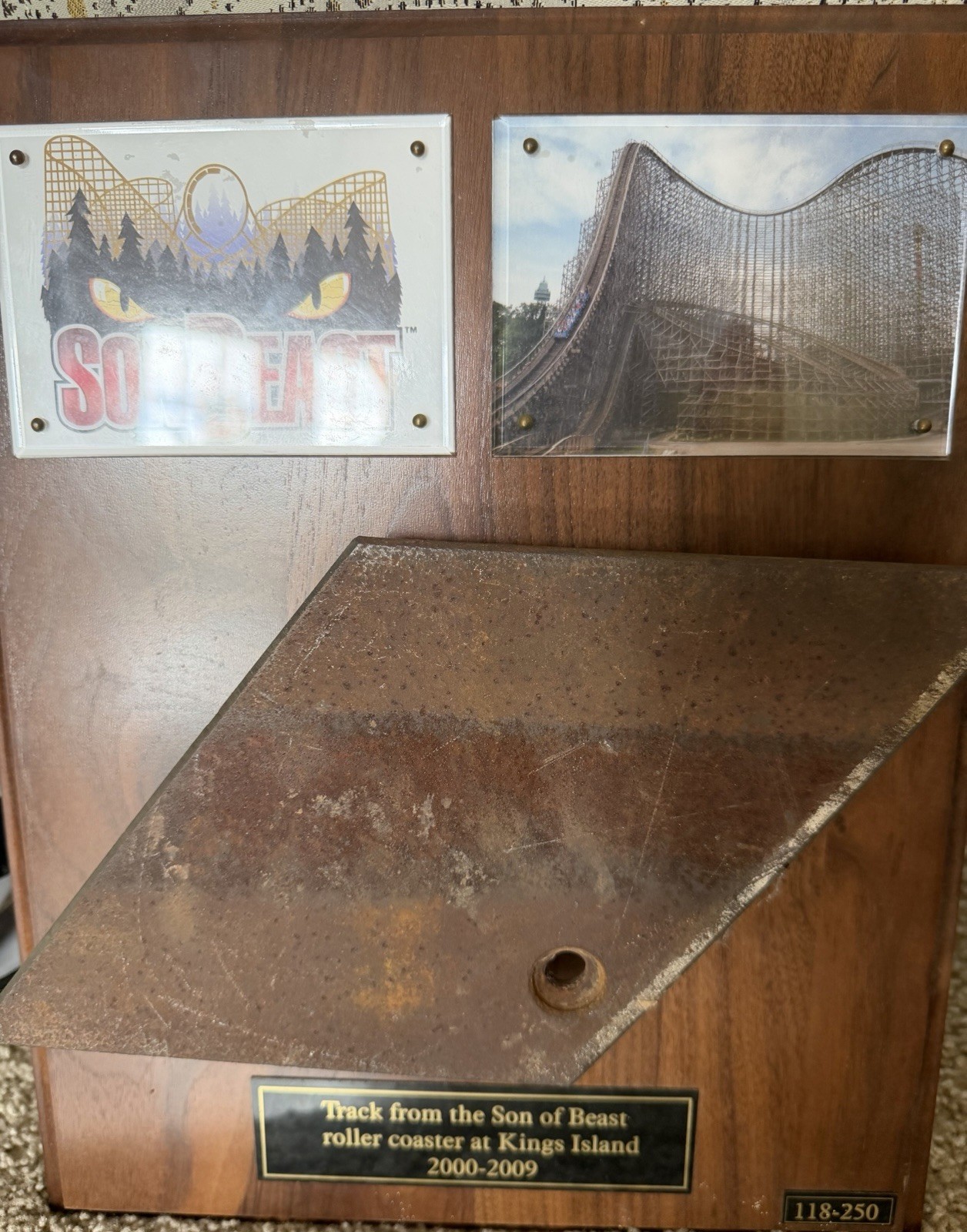 Actual track piece “Son of Beast” - only 250 ever made