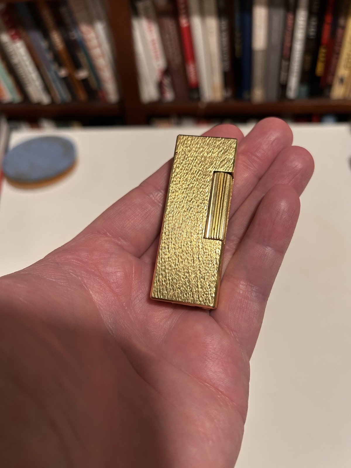 Dunhill Roller Gas Lighter Gold Sand Pattern (Clean and works perfectly)