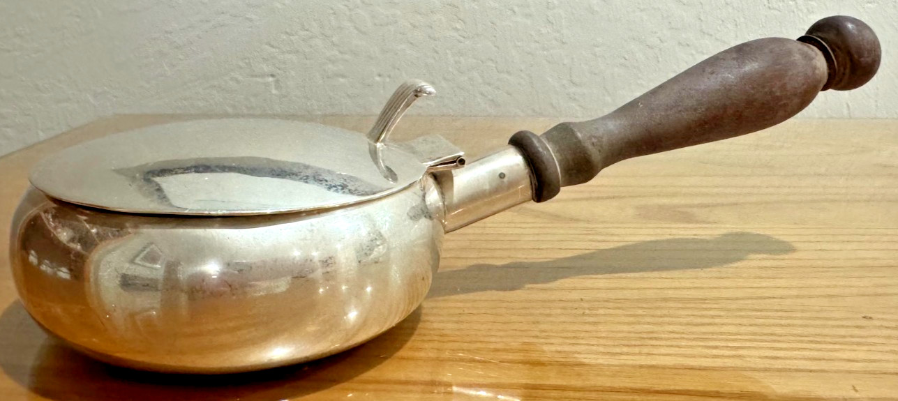 Mexican Sterling Silver Silent Butler Crumb Catcher Wood Handle .925 DF - DS31