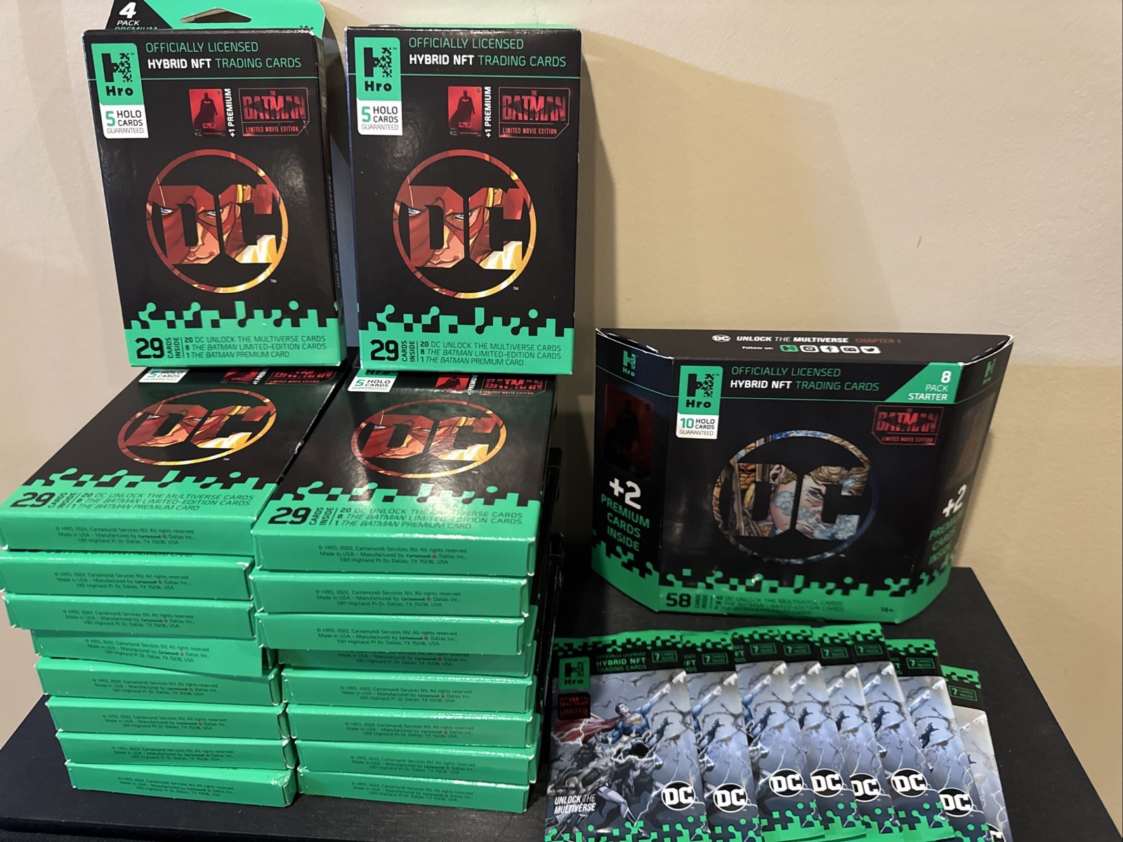 HRO Chapter 1  Sealed Lot. Hangers: 18, Starter Box: 1, Loose Packs: 8.