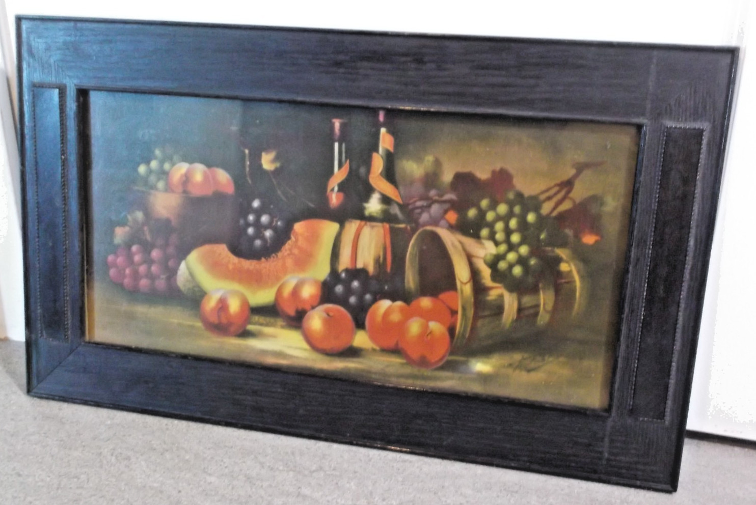 Antique EBONIZED OAK Arts & Crafts Mission PICTURE FRAME Fits 20\