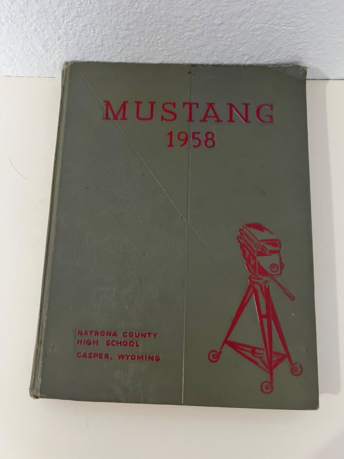1958 Natrona County High School Yearbook Casper, Wyoming The Mustang Signed