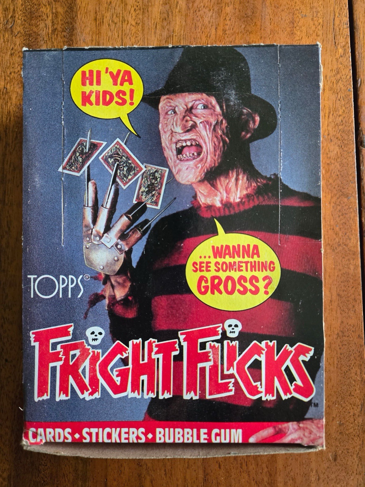 1988 Fright Flicks Vintage FULL 36 Pack Trading Card Wax Box Topps Horror