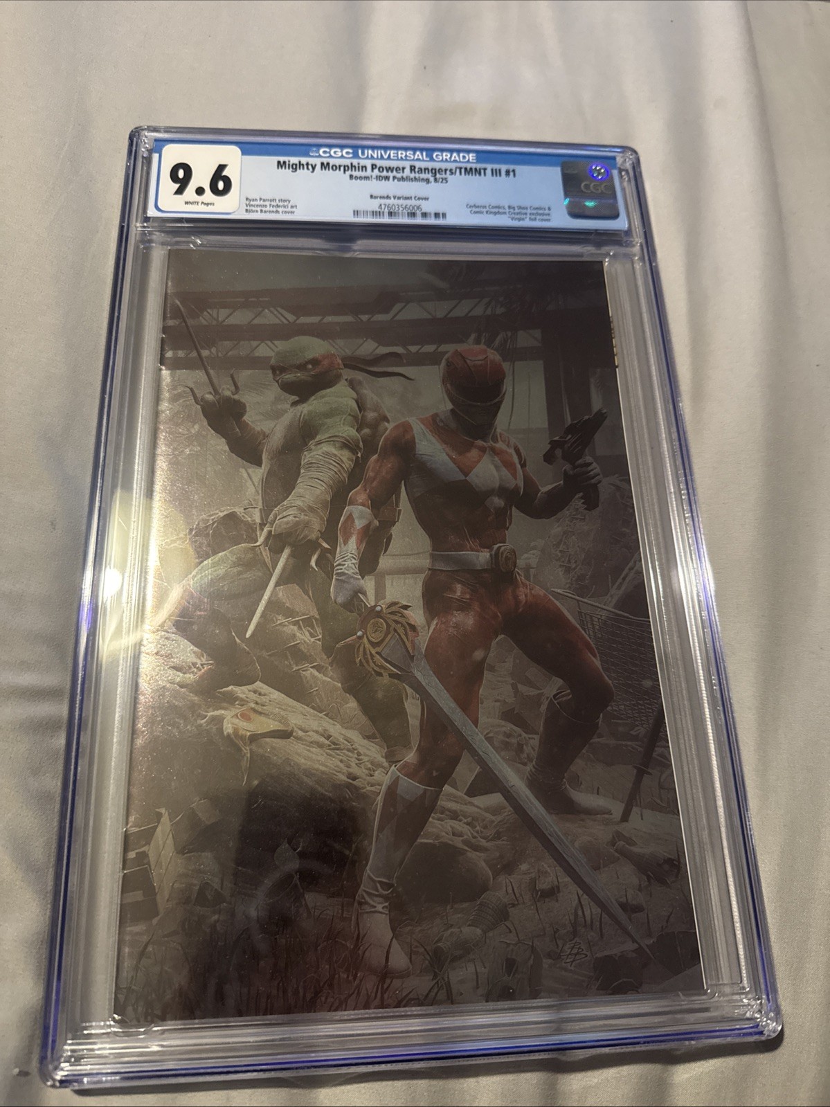 Mighty Morphin Power Rangers TMNT III #1 CGC 9.6 Virgin Foil Exclusive