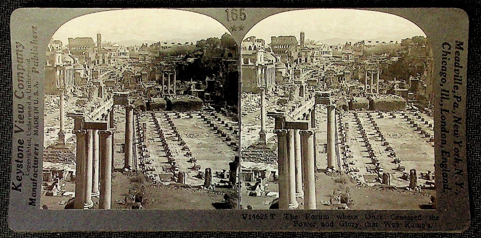 Roman Forum Stereoview Keystone View Co. 1904 Ancient Rome Italy