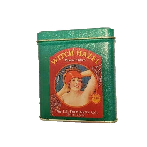 Vintage Dickinson\'s Essex Conn. Witch Hazel After Shave Tin Reproduction