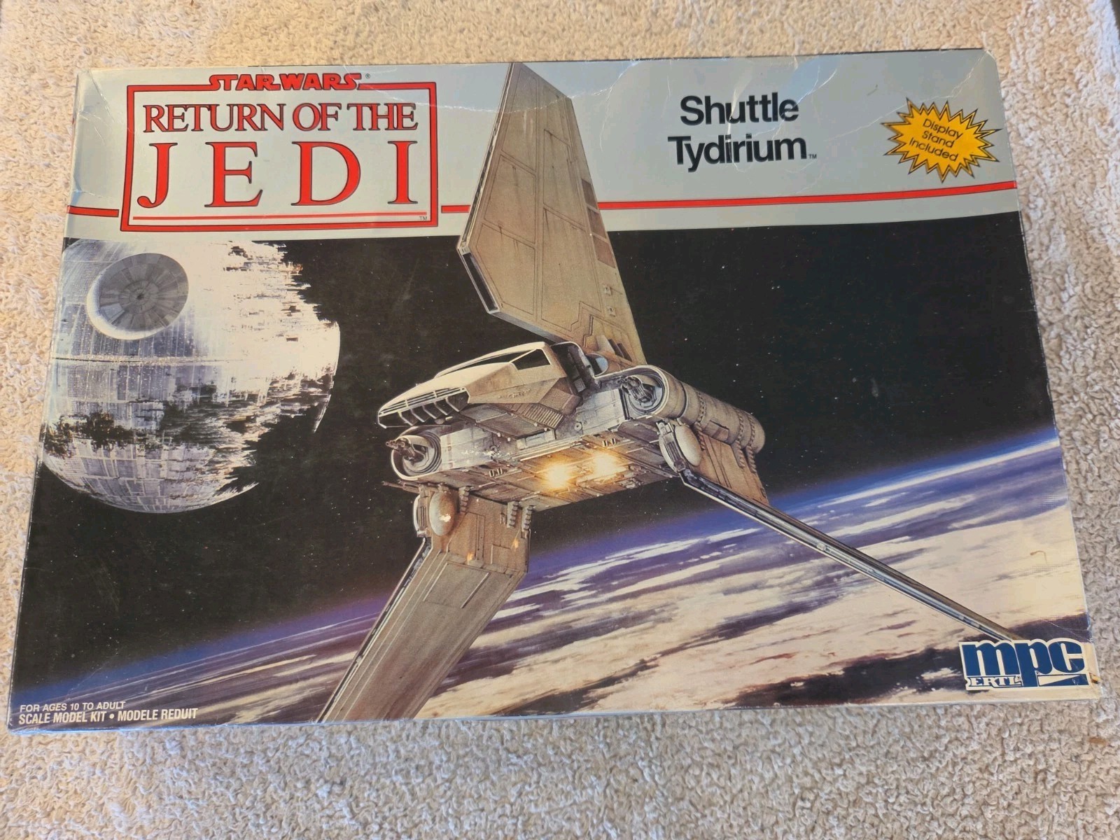 Vintage 1983 MPC Star Wars Return of the Jedi Shuttle Tydirium Model Kit Open