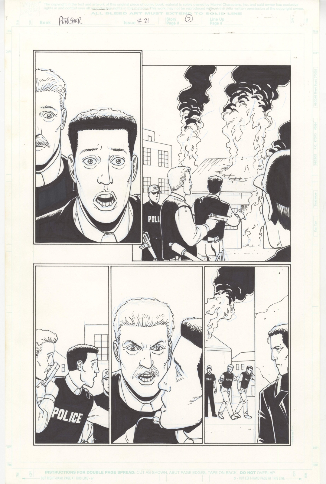 The Punisher #21 pg 7 Original Comic Art by Steve Dillon
