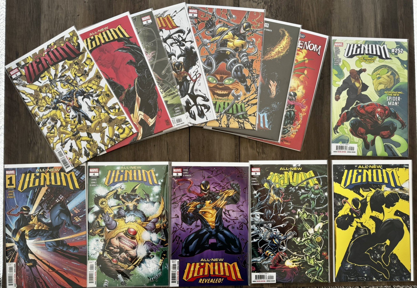 All-New Venom #1-10 Complete Run + #1 Gold Foil Venom #252 FCBD NM Marvel