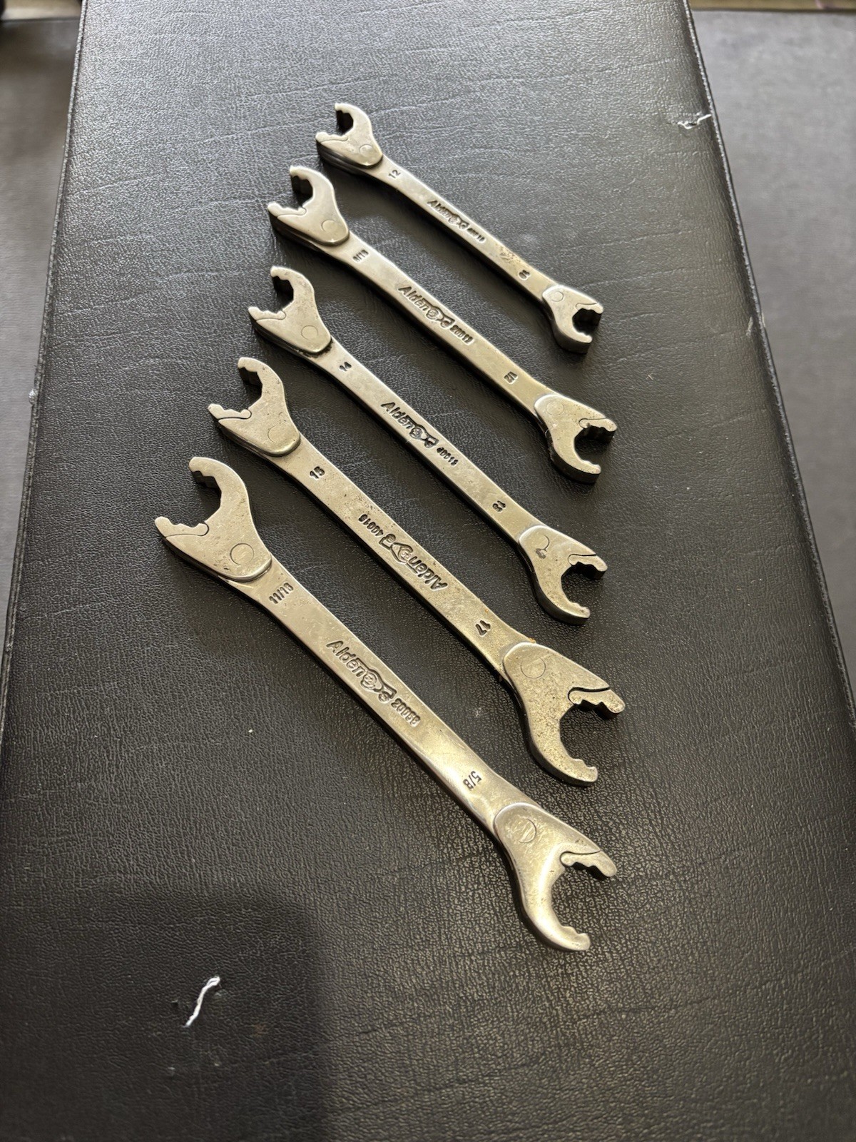 Vintage 5 Piece A&S Tools Double Open End Alden Wrench Set SAE And Metric