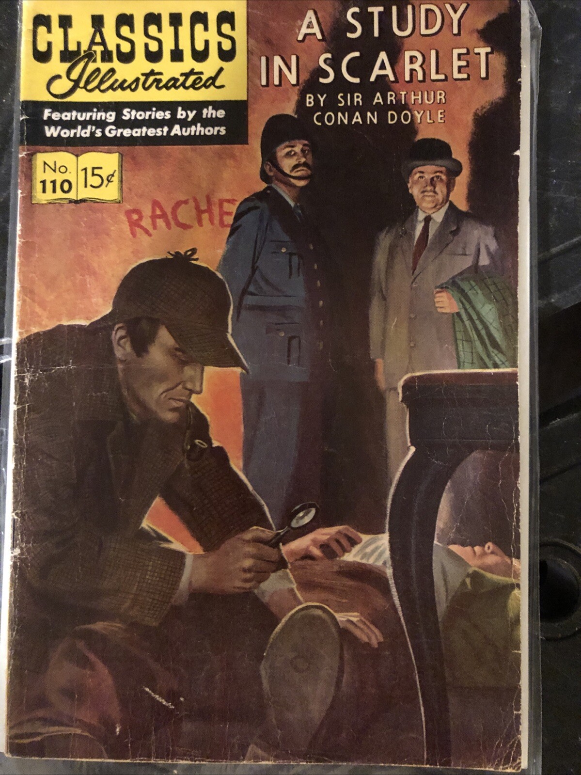 Classics Illustrated #110 A Study in Scarlet 1953 Sir Arthur Conan Doyle