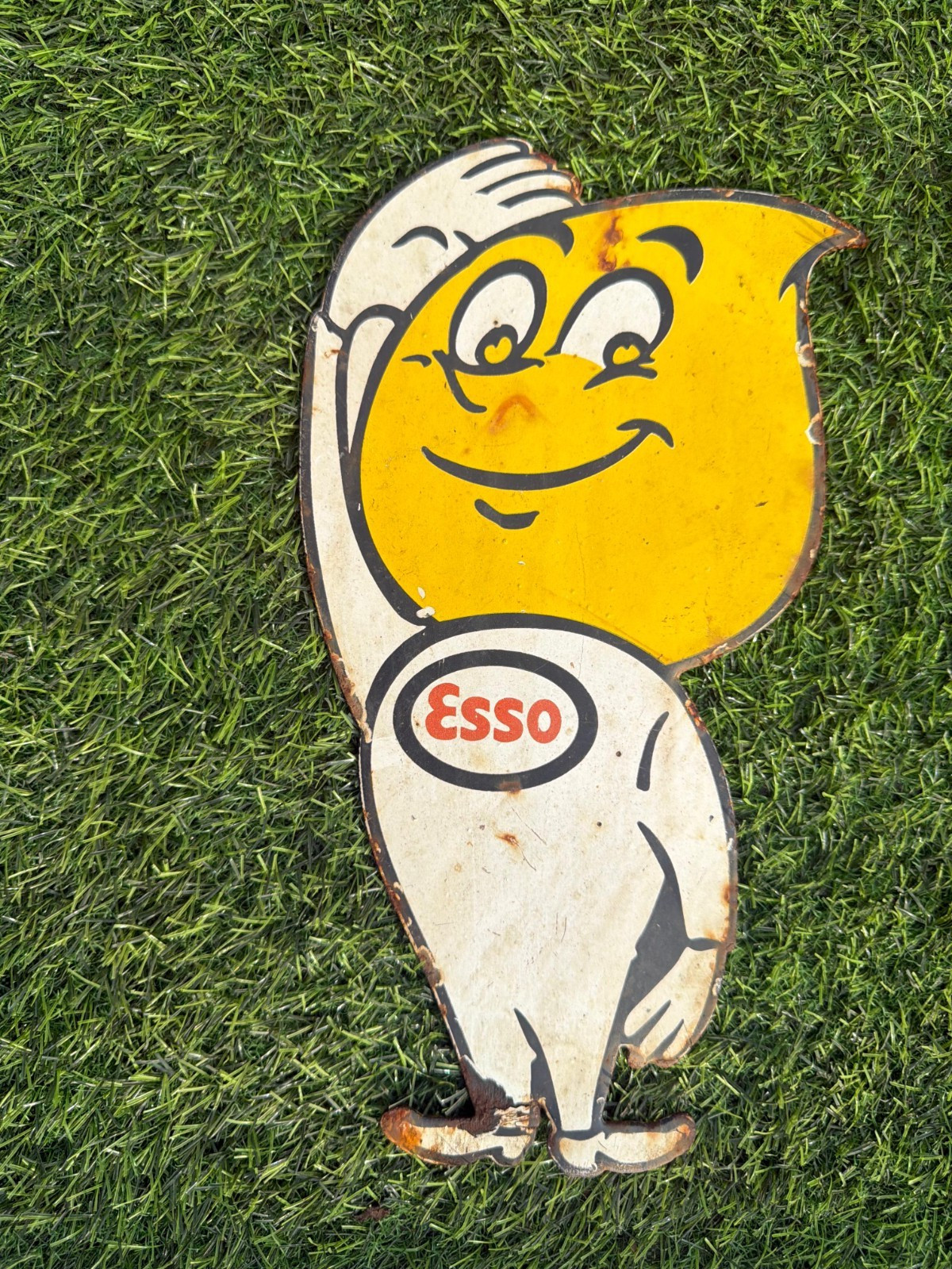 Esso Boy Porcelain Advertising Sign 12\'\' Inches