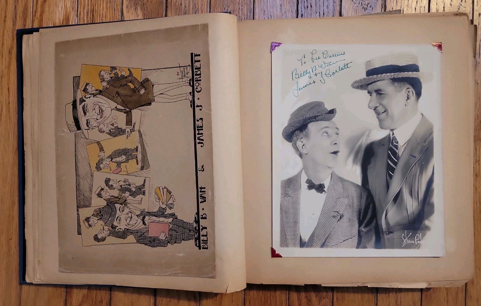 Billy B. Van Vaudeville Scrapbook James J. Corbett Georges Mills NH Photos Actor