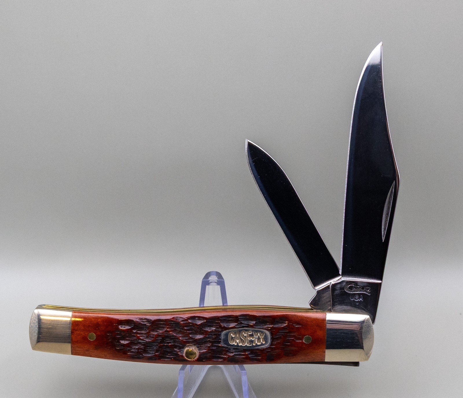 Vintage 1999 Case XX USA 6292 CV 2-Blade Folding Pocket Knife Jigged Bone