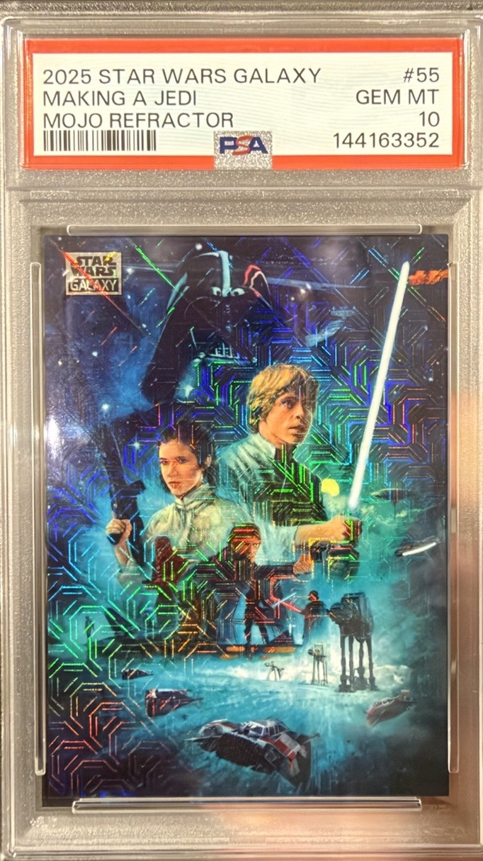 2025 Topps Chrome Star Wars Galaxy Making A Jedi #55 Mojo Refractor PSA 10 POP 3