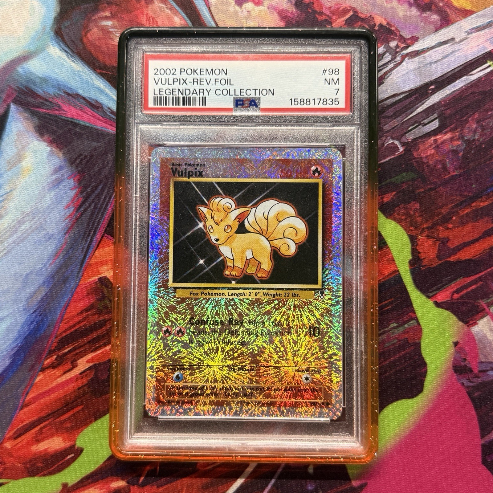 Vulpix 98/110 Legendary Collection Reverse Holo PSA 7 NM Pokemon TCG ENGLISH