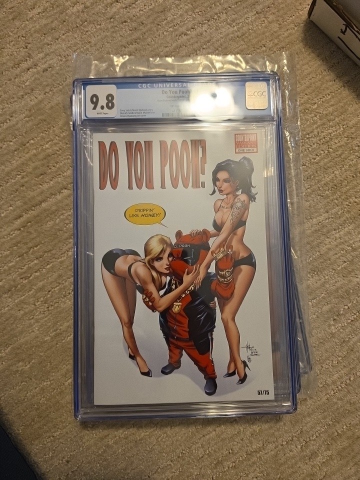 DO YOU POOH 1 CGC 9.8 57/75 One Shot Siege 3 J. Scott Campbell Homage DeadPool