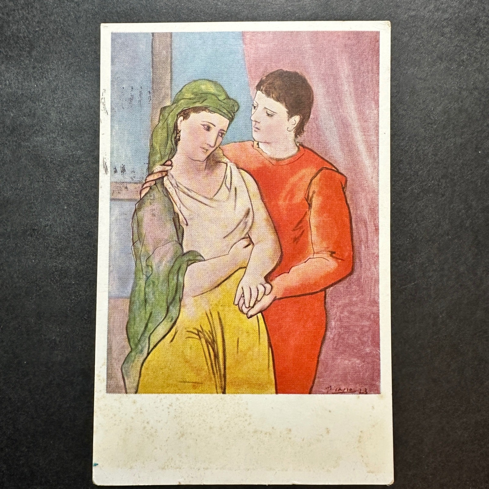 1953 Pablo Picasso The Lovers Postcard National Gallery of Art DC Stamp