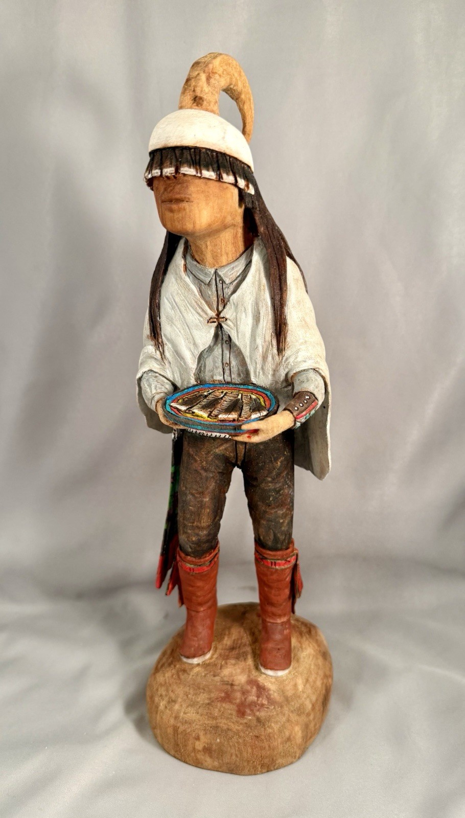 Hopi One Horn Kachina by Cecil Calnimptiwa