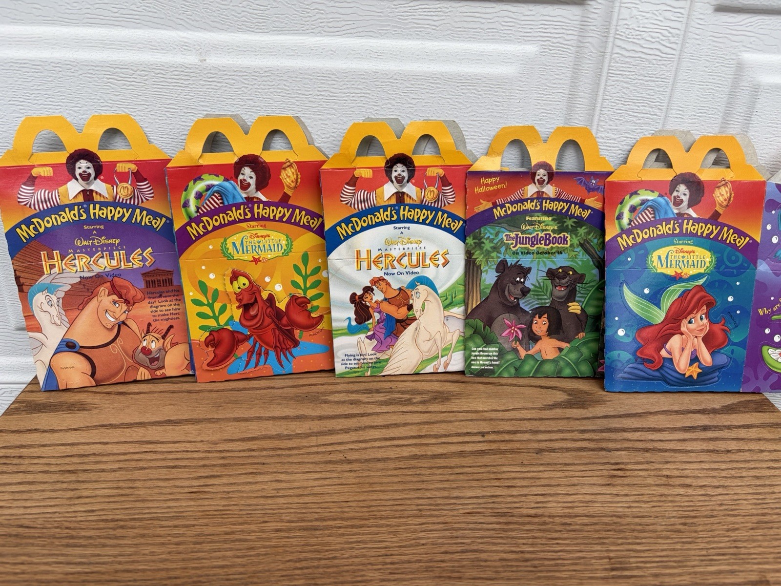 Vintage 1997-1998 McDonald\'s Disney Happy Meal Boxes lot