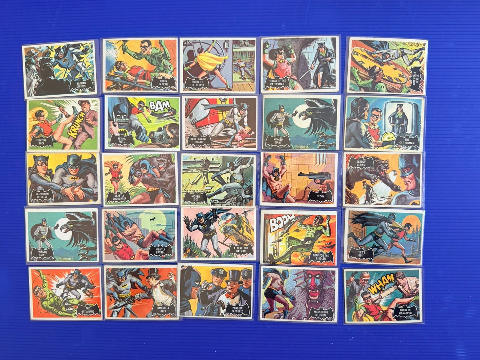 1966 Topps Batman Black Bat Lot Of 25 Cards - Good To Very Good