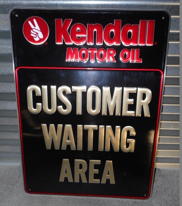 Kendall Motor Oil Sign Embossed 24