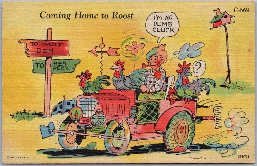 c1940s RAY WALTERS Comic Postcard 