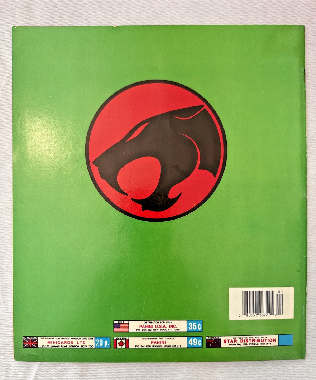 Panini 1986 Thundercats Sticker Album includes Poster - No Stickers