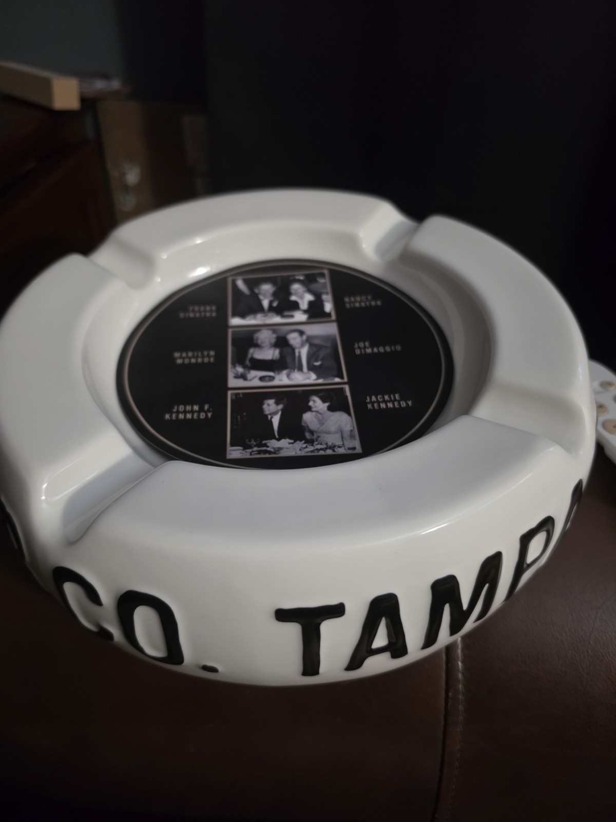 JC Newman Cigar Co, Tampa Fla. Est 1895 Large Ceramic Ashtray -Stork Club Style