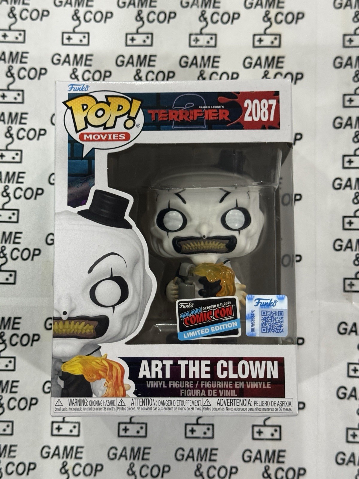 Funko Pop Art the Clown Terrifier 2 NYCC 2026 - With Protector Included