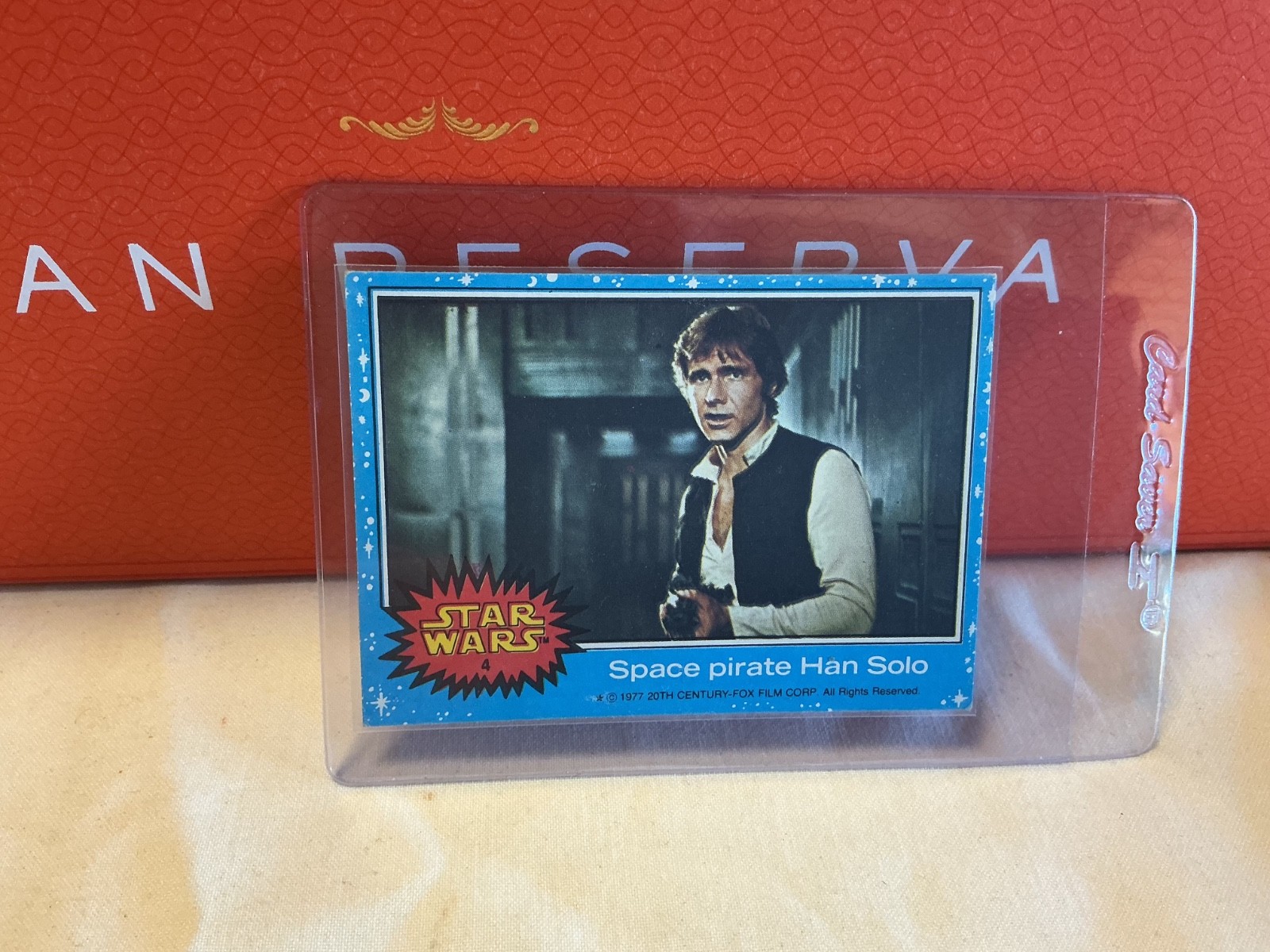RARE 1977 Star Wars Scanlens #58 Harrison Ford as Han Solo Iconic card Excellent