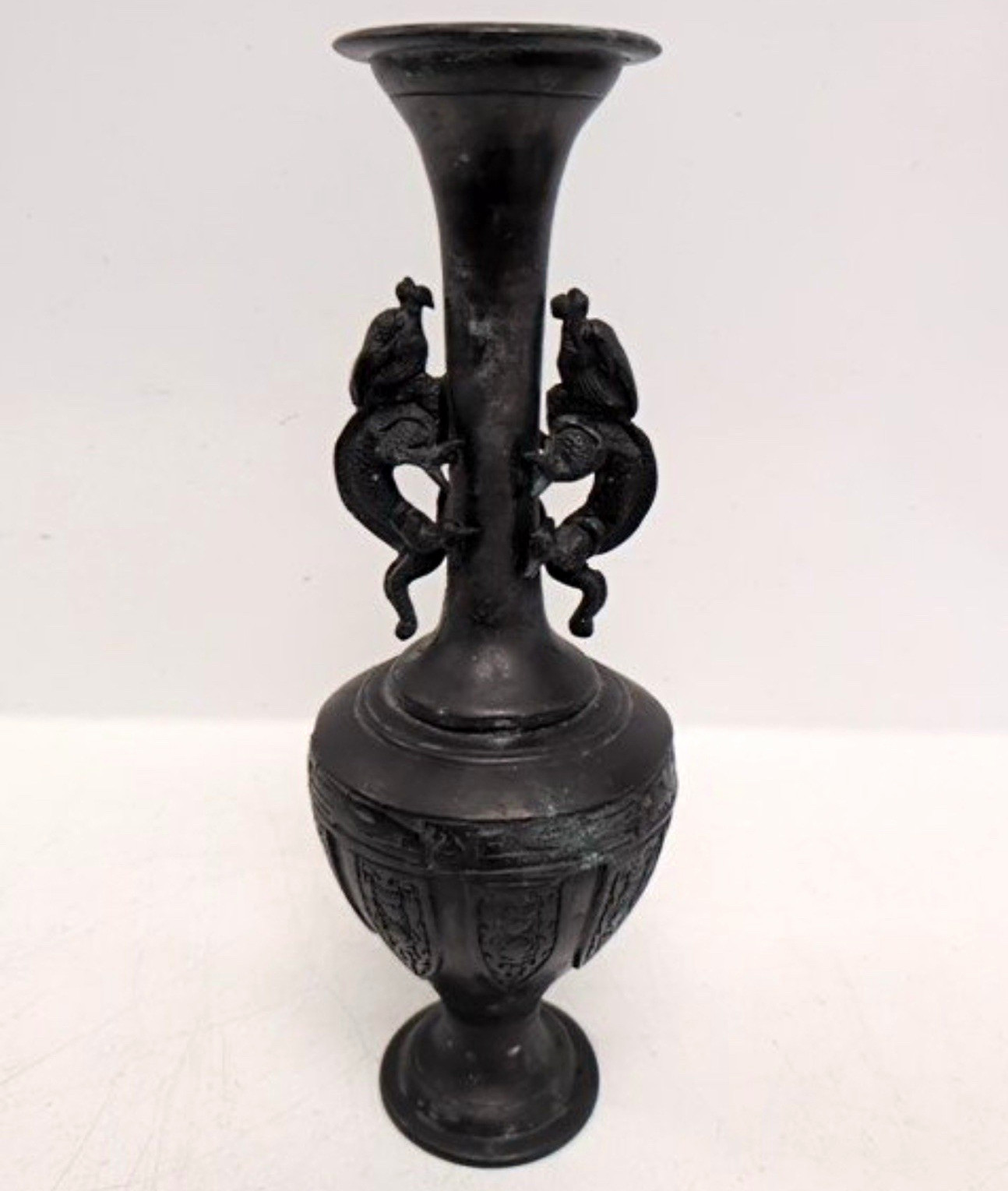 Antique 19th-20th century Chinese Bronze with mythical creature style handles