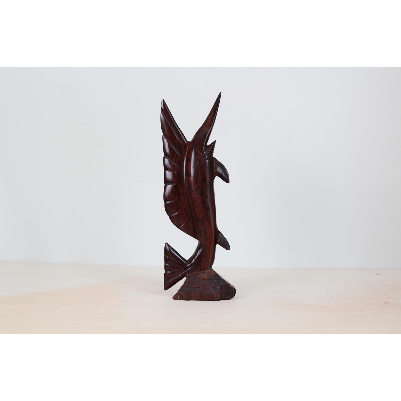 Vintage Ironwood Sailfish Sculpture, Mid-Century Nautical Decor