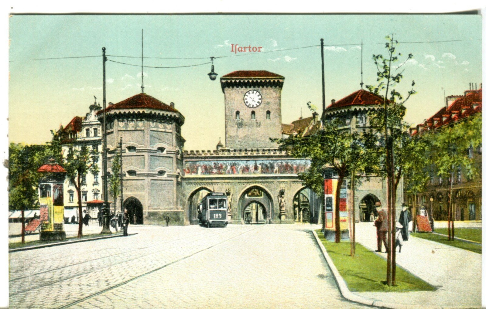 Germany AK München Munchen - Isartor Tram Tramway old postcard